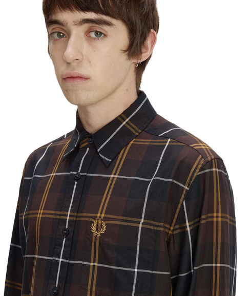 Twill Tartan Shirt - Brown