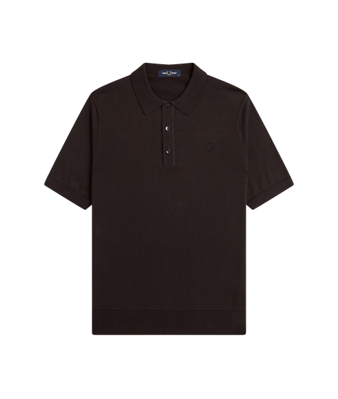 Cotton Knitted Shirt - Brown