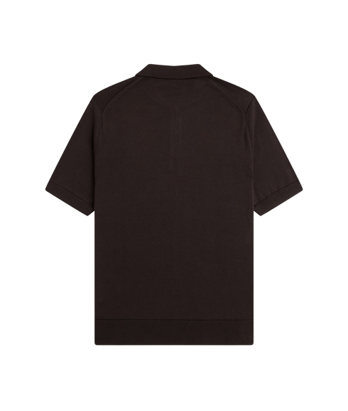 Cotton Knitted Shirt - Brown