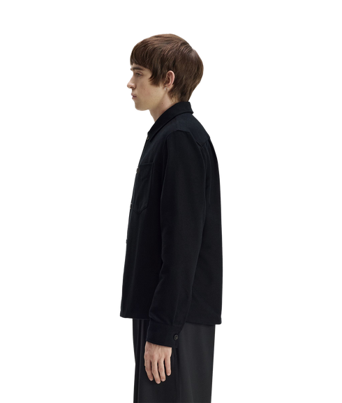 Brushed Twill Overshirt - Black