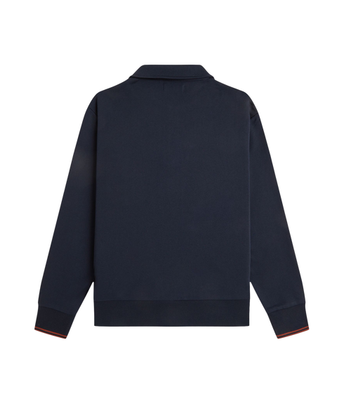 Half Zip Collared Sweatshirt - Navy
