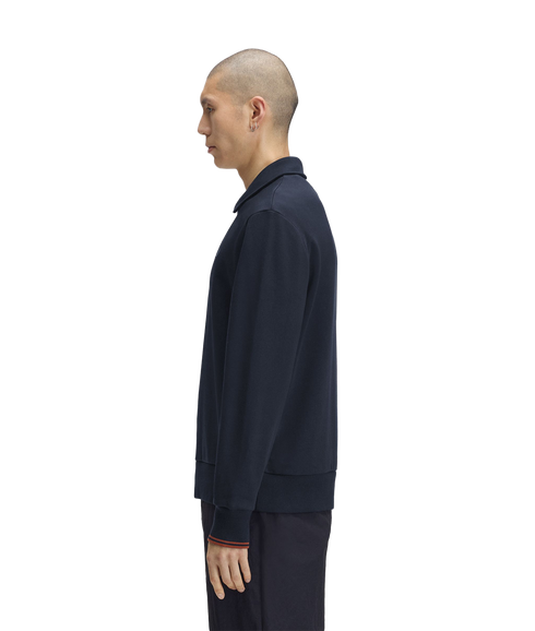 Half Zip Collared Sweatshirt - Navy