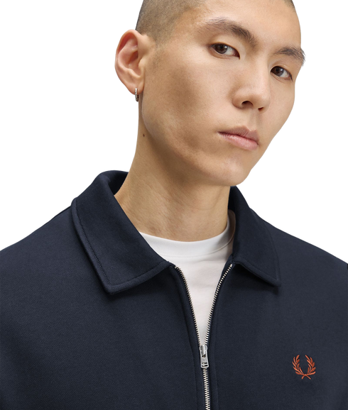 Half Zip Collared Sweatshirt - Navy