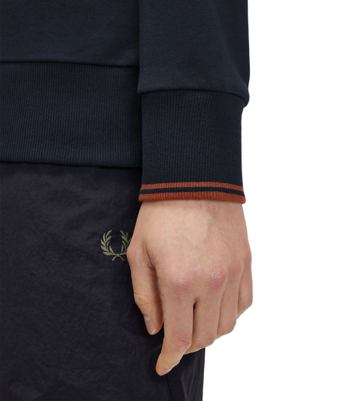 Half Zip Collared Sweatshirt - Navy