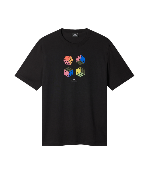 Casual Fit T Shirt Dice - Black