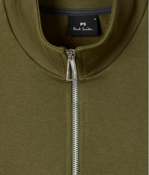 Reg Fit Half Zip Top Zebra - Green