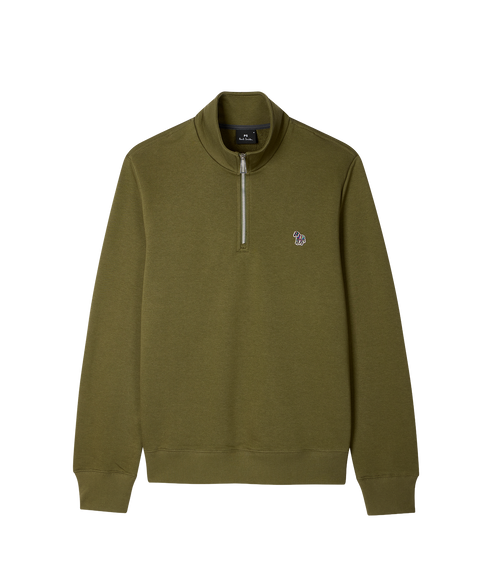 Reg Fit Half Zip Top Zebra - Green