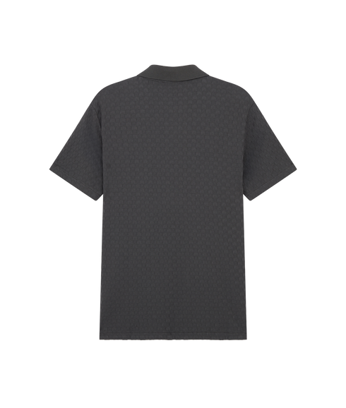 Reg Fit Zip Front Polo Shirt - Slate