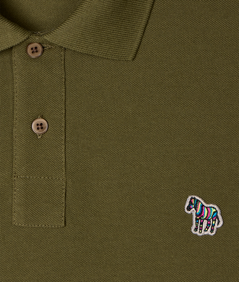 Reg Fit SS Polo Shirt Zebra - Green