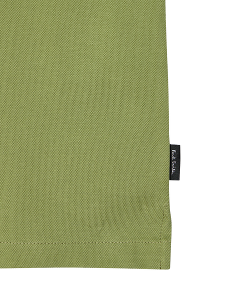 Reg Fit Zip Polo Shirt - Green