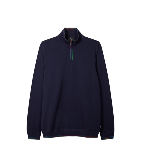LS 1/2 Zip Reg Fit Sweat - Dark Navy