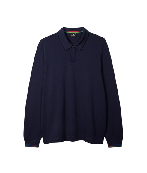 LS Reg Fit Polo Shirt - Dark Navy