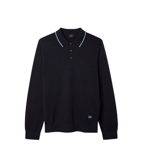 Sweater Ls Polo - Dark Navy