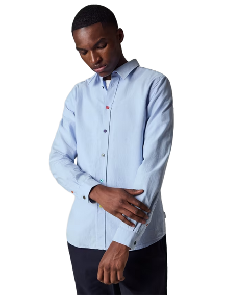 Tailored LS Fit Shirt Buttons - Light Blue