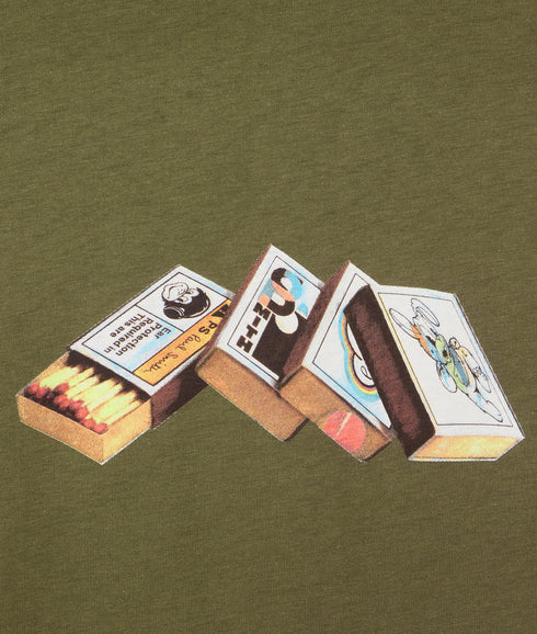Reg Fit SS T Shirt Matchboxes - Green