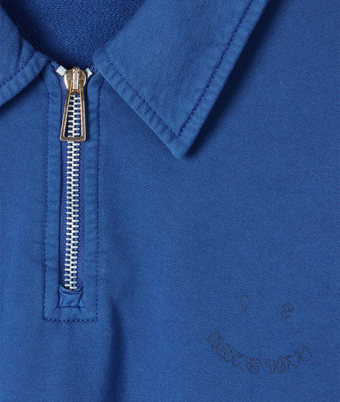 Reg Fit Half Zip Sweat Happy - Indigo