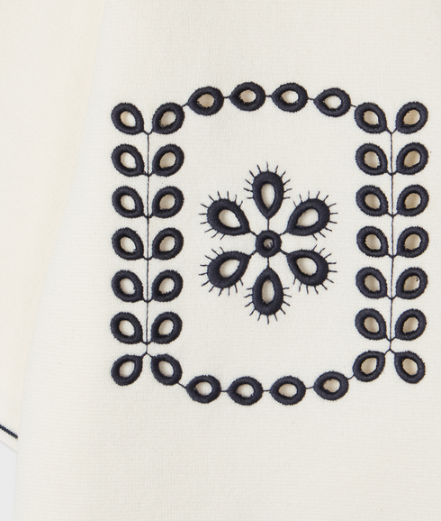 Knitted Short Sleeved Shirt - Off White