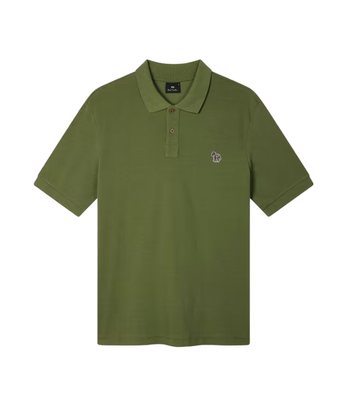 Reg Fit Ss Polo Shirt Zebra - Green