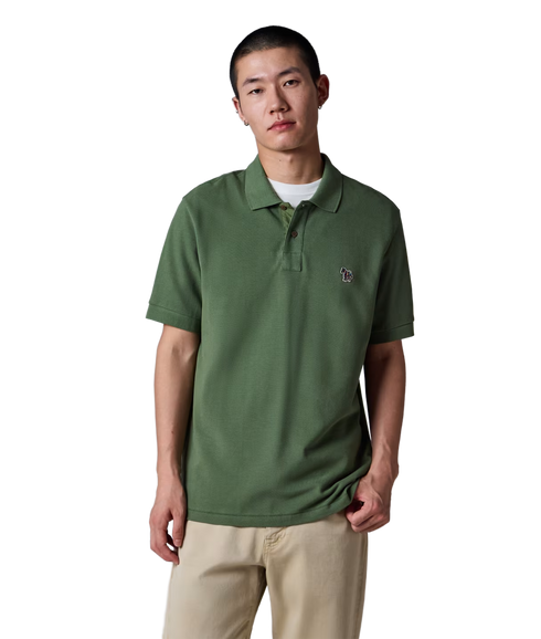 Reg Fit Ss Polo Shirt Zebra - Green