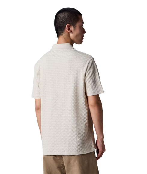 Reg Fit Ss Zip Polo Shirt - Off White