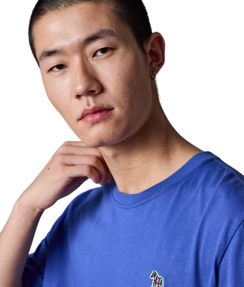 Reg Fit Zebra Ss T-Shirt - Blue