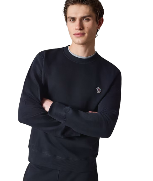 Reg Fit Sweatshirt Zebra - Dark Navy