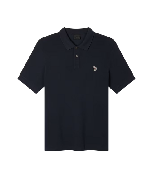Reg Fit Ss Polo Shirt Zebra - Dark Navy