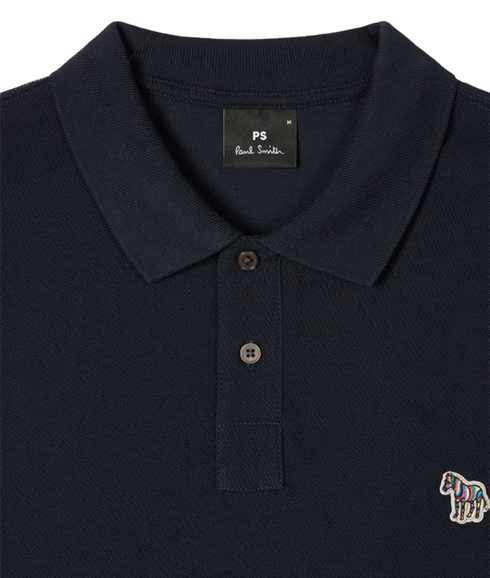 Reg Fit Ss Polo Shirt Zebra - Dark Navy