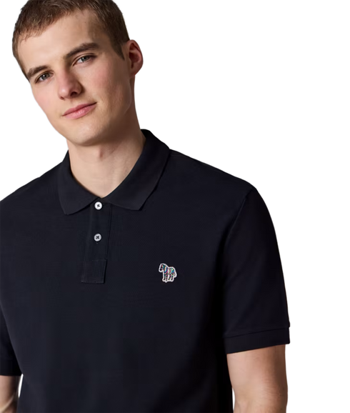 Reg Fit Ss Polo Shirt Zebra - Dark Navy