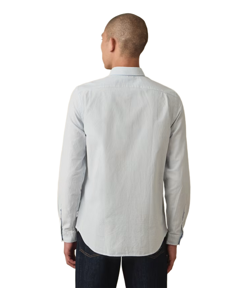 Ls Tailored Fit Shirt Ss Buttons - Blue