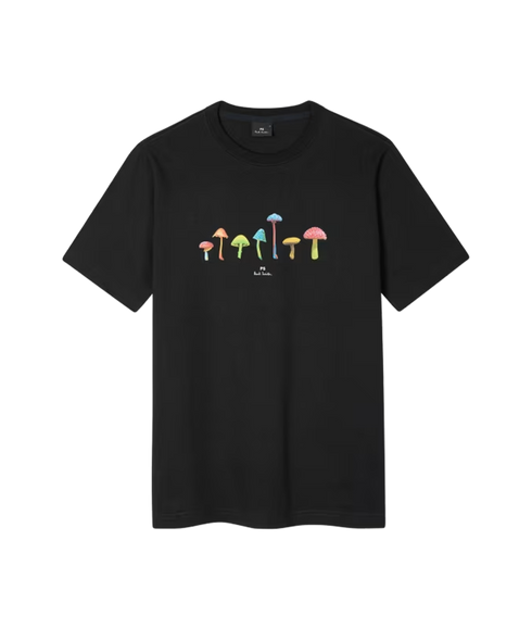 Reg Fit Mushroom T-Shirt - Black