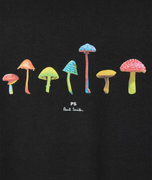 Reg Fit Mushroom T-Shirt - Black