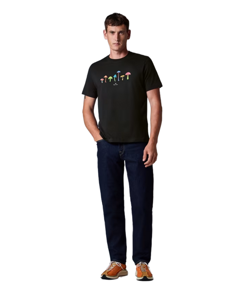 Reg Fit Mushroom T-Shirt - Black