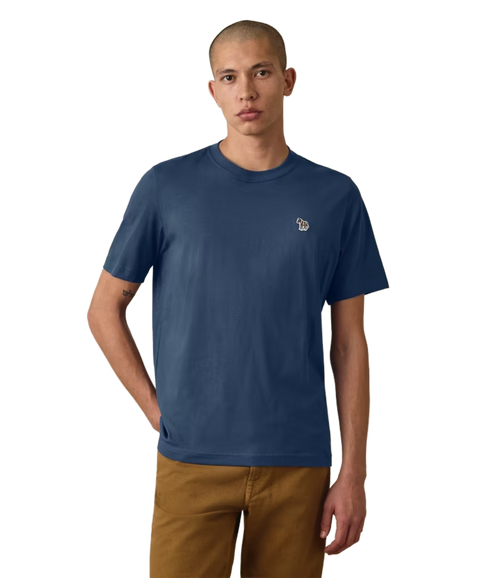 Reg Fit Zebra SS T-Shirt - Indigo
