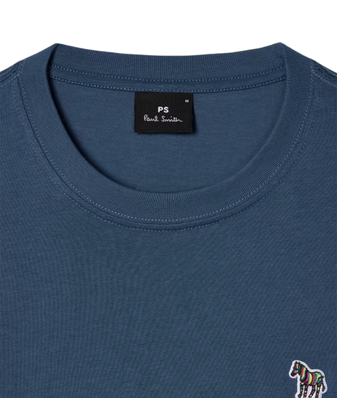 Reg Fit Zebra SS T-Shirt - Indigo