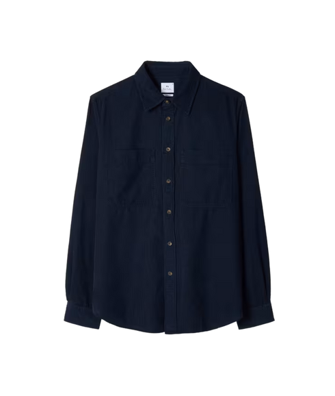 Regular Fit LS Shirt Bd - Very Dark Navy