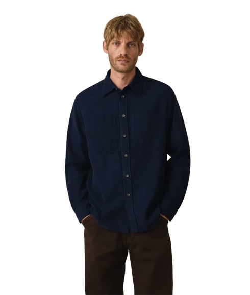 Regular Fit LS Shirt Bd - Very Dark Navy