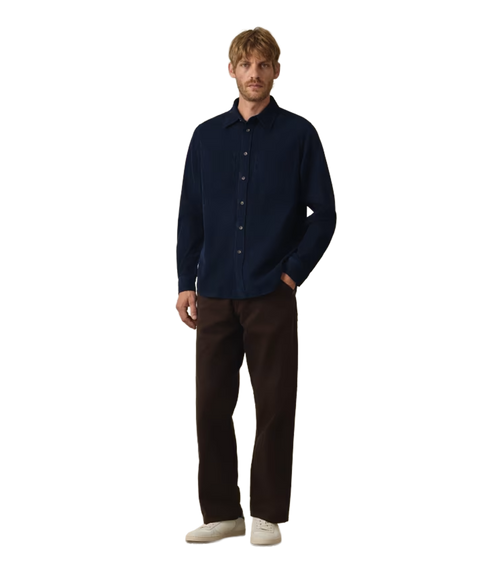 Regular Fit LS Shirt Bd - Very Dark Navy