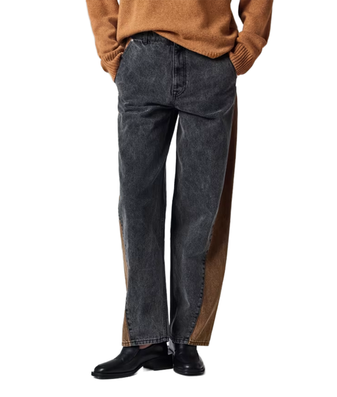 Two Tone Jeans - Black/Brown