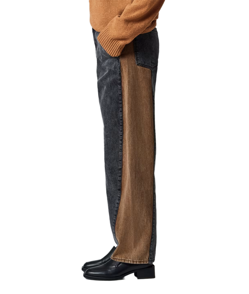 Two Tone Jeans - Black/Brown