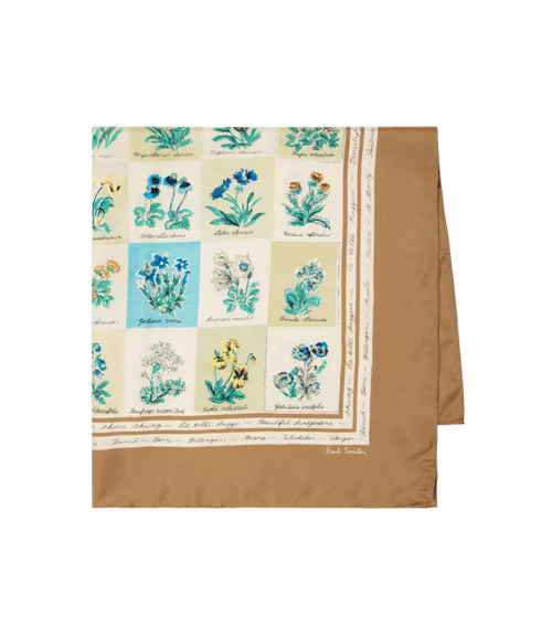 Printed Floral Scarf - White