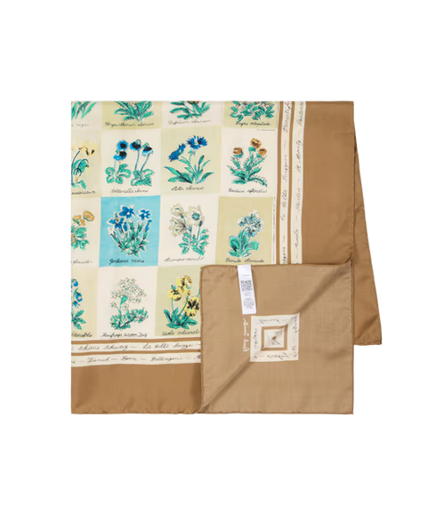 Printed Floral Scarf - White