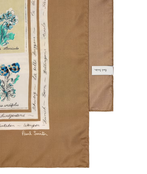 Printed Floral Scarf - White