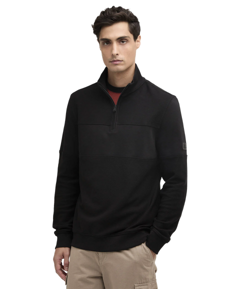 Kaspian Half Zip Sweat - Black