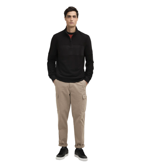 Kaspian Half Zip Sweat - Black