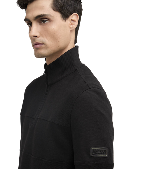 Kaspian Half Zip Sweat - Black