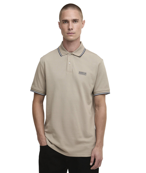 Evan Tipped Polo - Concrete