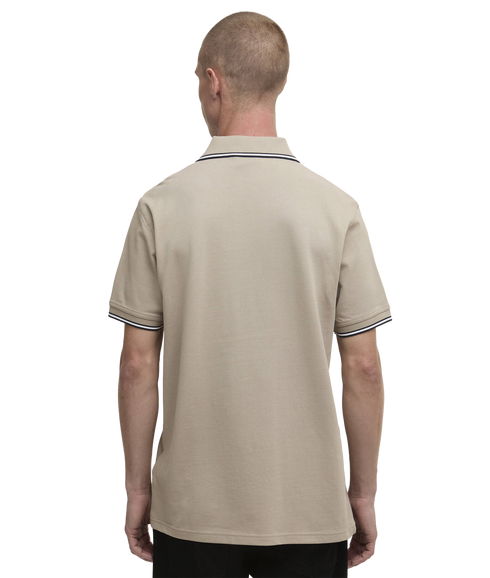 Evan Tipped Polo - Concrete