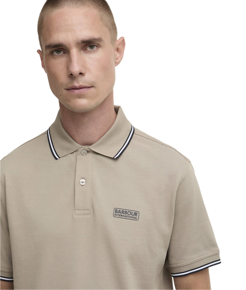 Evan Tipped Polo - Concrete