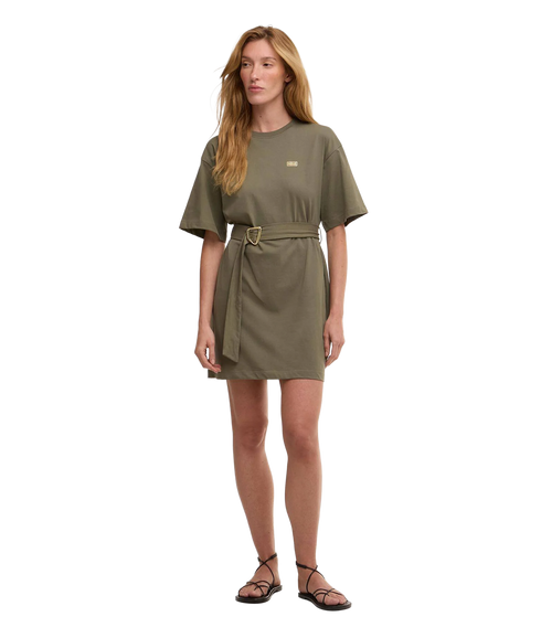 Uma Mini Dress - Dusky Khaki